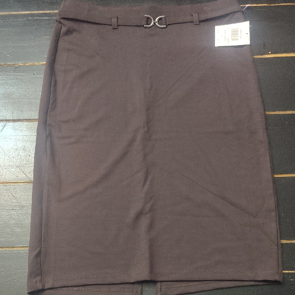 RETROLOY WOMEN'S BROWN PENCIL SKIRT